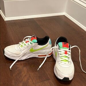 Nike Kids Sneakers White with Green and Red Accents